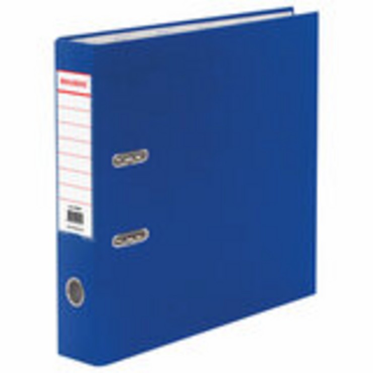 Папка-регистратор BRAUBERG с покрытием из ПВХ, 70 мм, синяя (удвоенный срок службы) (220893)